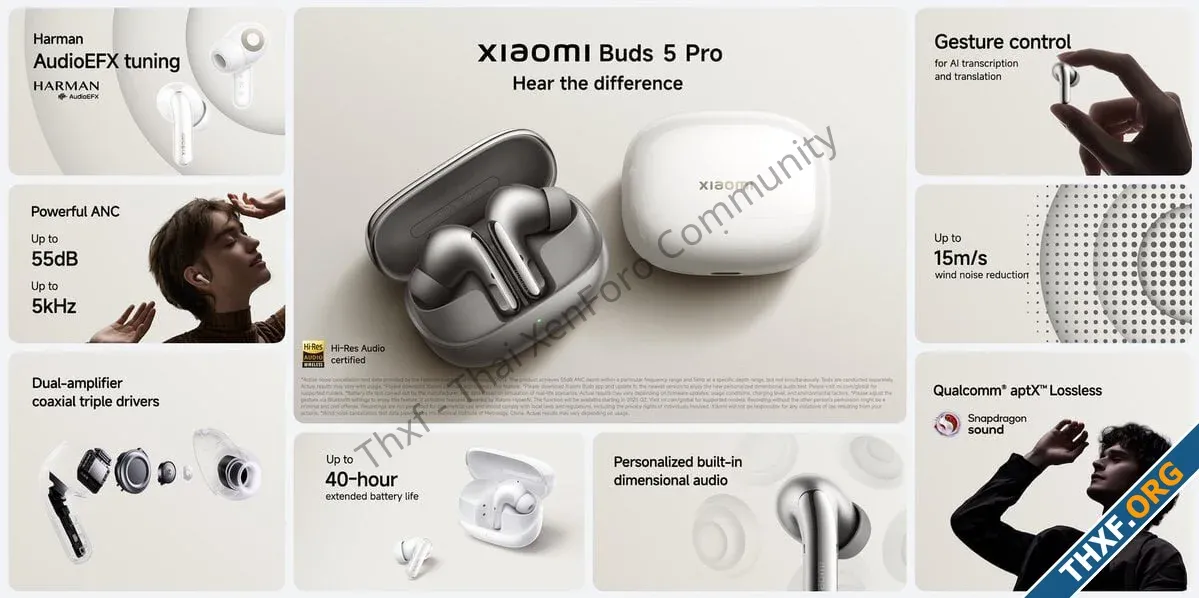 เปิดตัว Xiaomi Buds 5 Pro เชื่อมมือถือผ่าน WiFi เพื่อเพลง Lossless คุณภาพดีขึ้น 2 เท่า-4.webp