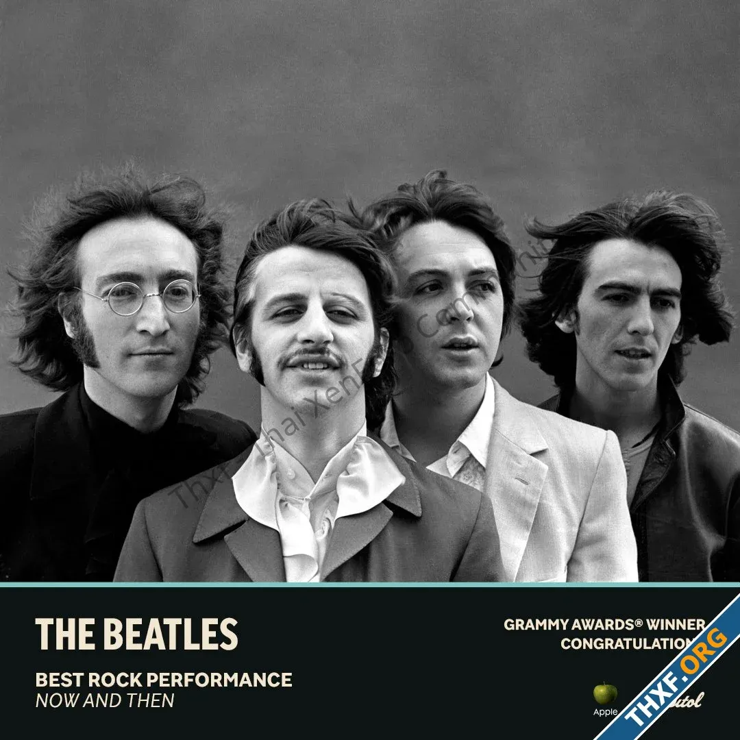 เพลง Now and Then ของ The Beatles ที่ใช้ AI แยกเสียง John Lennon ได้รางวัล Grammy สาขาเพลงร็อ...webp