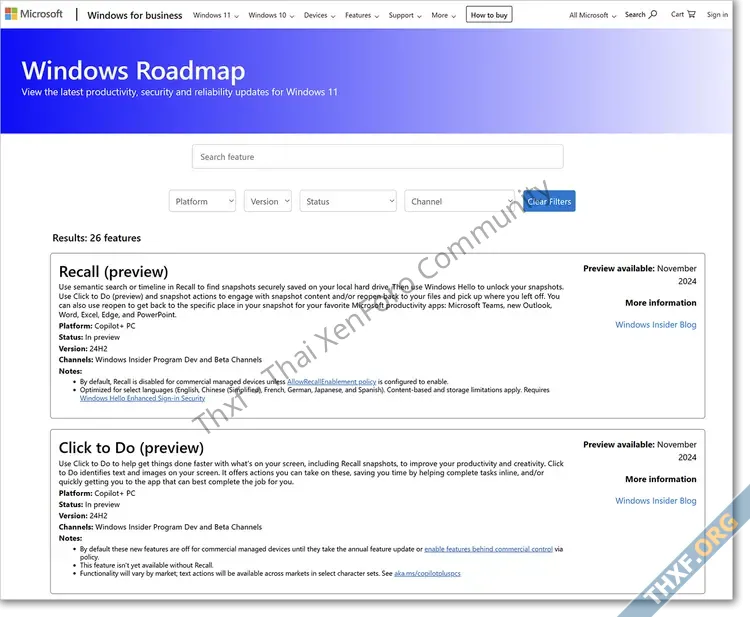 ไมโครซอฟท์เปิดตัว Windows Roadmap เปิดเผยว่าฟีเจอร์ใดมาเมื่อไหร่-1.webp