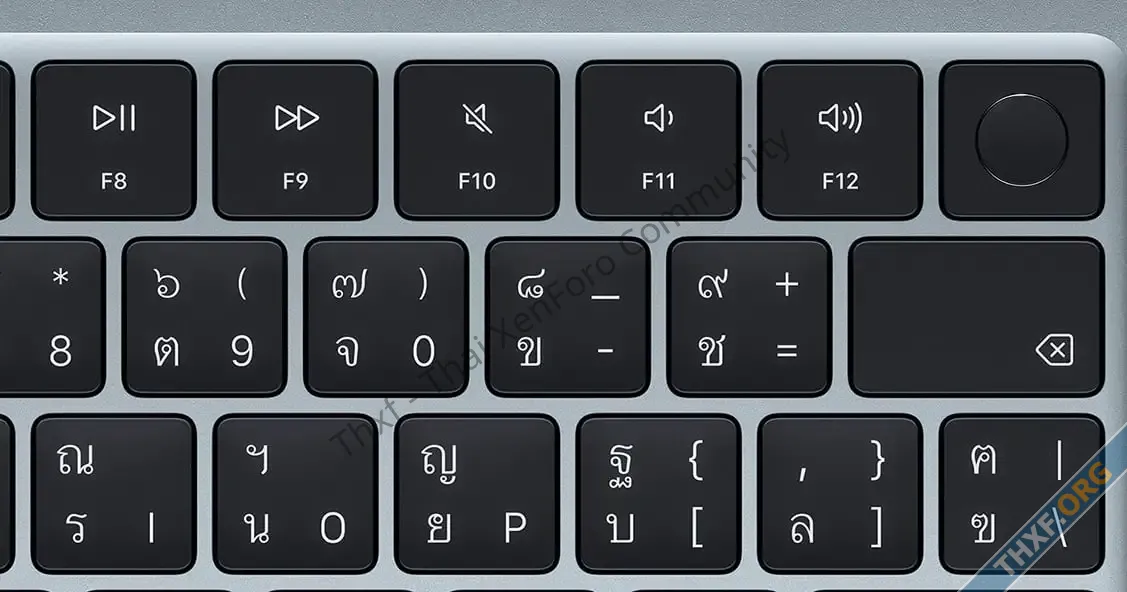 26 ปีผ่านไป ปุ่ม Mute ใน คีย์บอร์ด Mac เป็นรูปลำโพงมีเส้นขีดฆ่าแล้วใน MacBook Air M4-1.webp