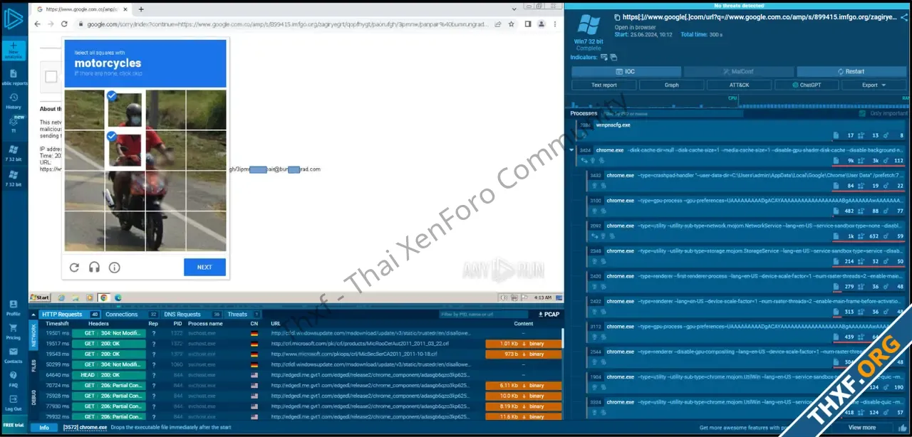 alt=ภาพที่ 1 รายละเอียดการวิเคราะห์ phishing URL ภายในเว็บไซต์ Any.Run