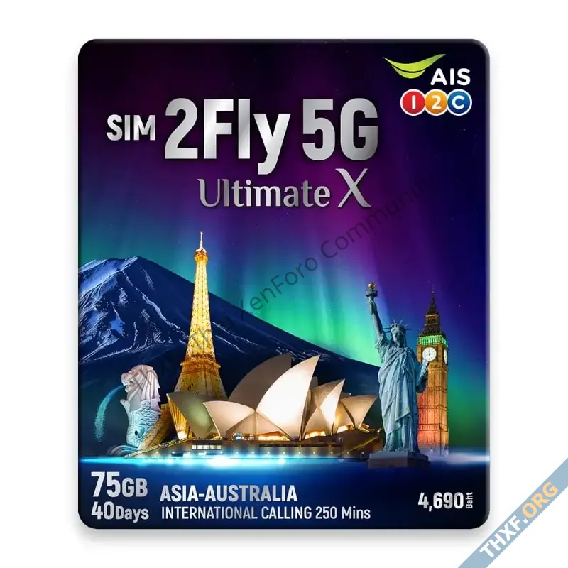 AIS ออกแพ็กเกจ Sim2Fly Ultimate และ Ready2Fly Beyond ใช้ได้นานสูงสุด 50 วัน มี WiFi บนเครื่อง...webp