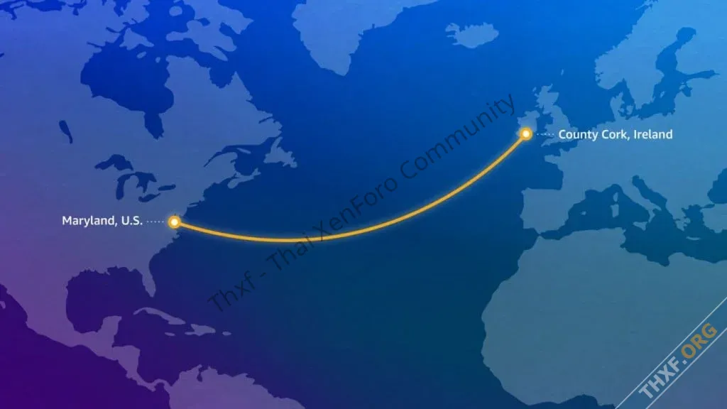 AWS เปิดตัว Fastnet เครือข่ายใยแก้วนำแสงใต้น้ำใหม่ระหว่างสหรัฐอเมริกากับไอร์แลนด์ขนาด 320 Tbp...webp