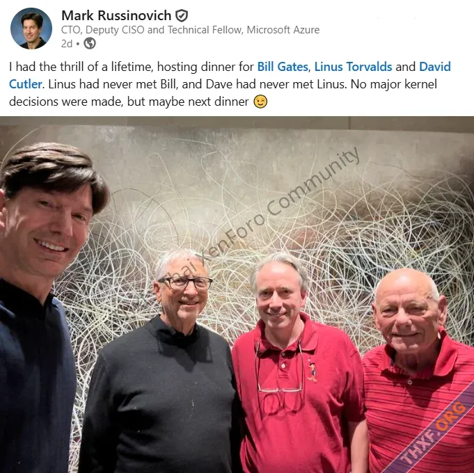 Bill Gates และ Linus Torvalds พบและถ่ายภาพร่วมกันเป็นครั้งแรก-1.webp