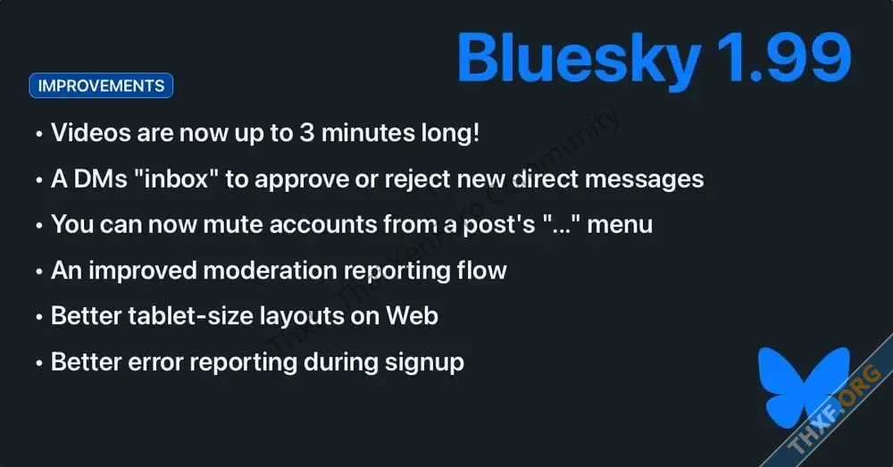 Bluesky เพิ่มความยาววิดีโอที่รองรับสูงสุดเป็น 3 นาที-1.webp