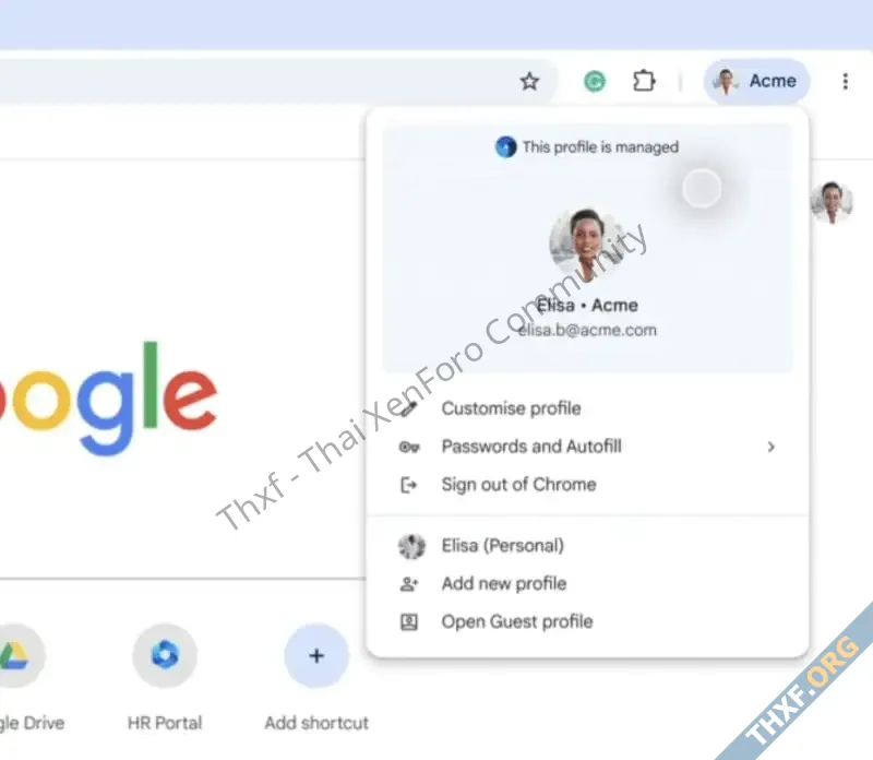 Chrome Enterprise ปรับวิธีแสดงโปรไฟล์บริษัทให้ชัดขึ้น เพิ่มชื่อบริษัทต่อท้ายไอคอนผู้ใช้-1.webp