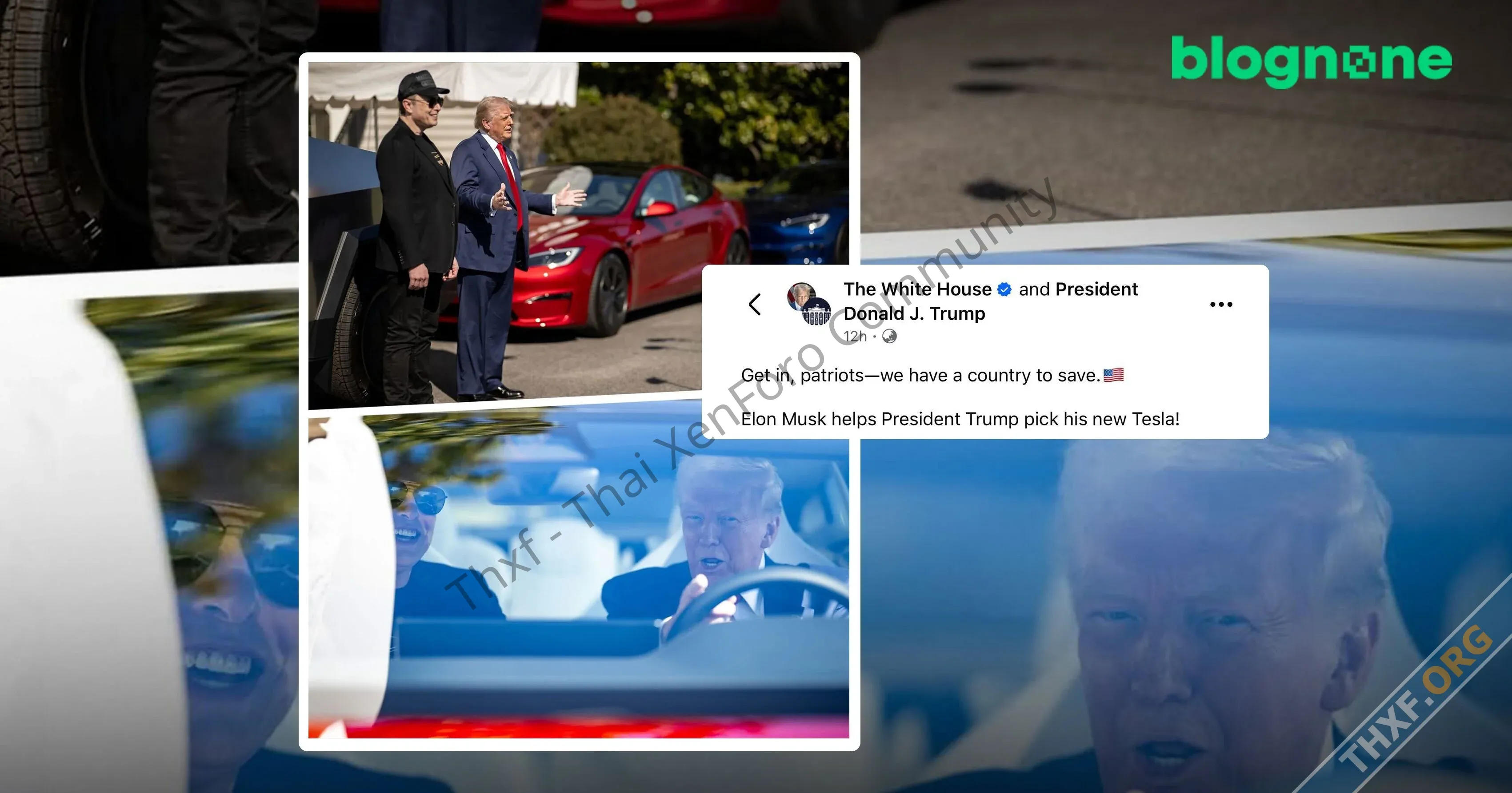 Elon Musk ขอบคุณ Donald Trump ที่ซื้อ Tesla แม้จะขับรถไม่ได้แล้ว สัญญาจะเพิ่มการผลิตรถสองเท่า...webp