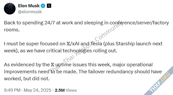 Elon Musk ผมต้องโฟกัสกับ X xAI และ Tesla เป็นพิเศษ-1.webp