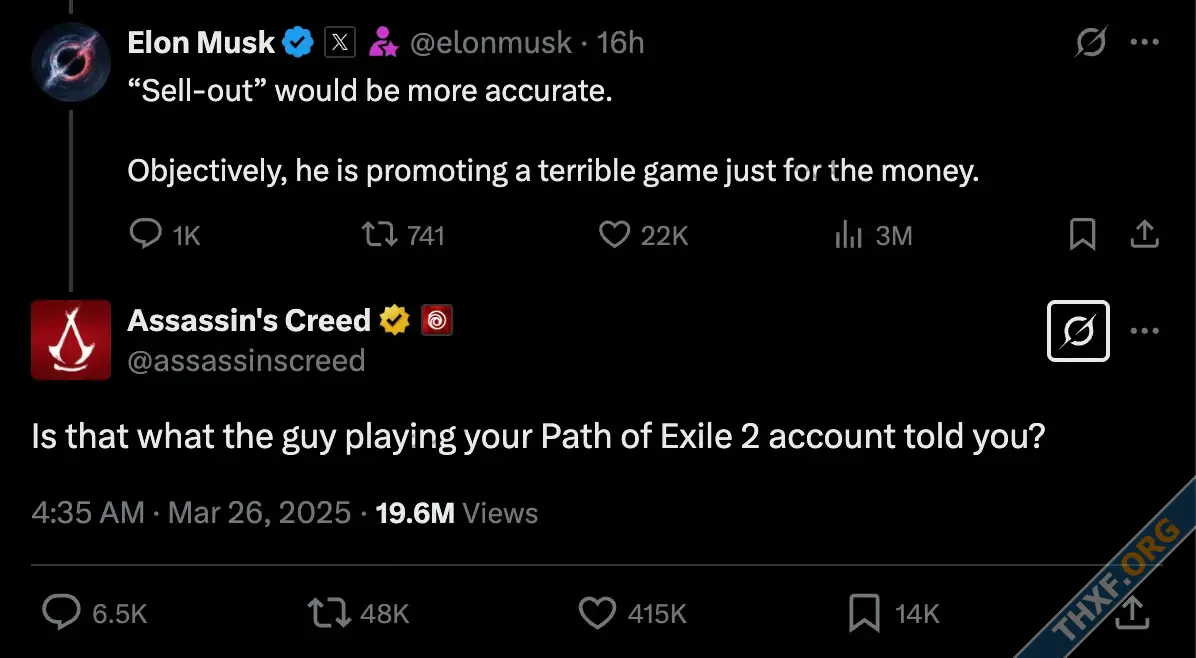 Elon Musk วิจารณ์ Assassins Creed Shadows ว่าห่วย โดนโต้กลับเรื่องจ้างคนเล่นเกม-1.webp