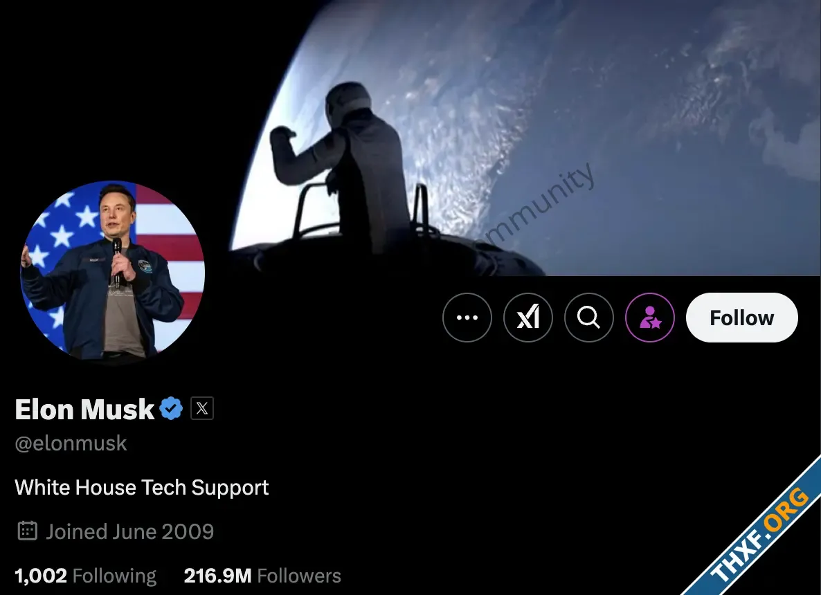 Elon Musk เรียกตัวเองเป็นผู้สนับสนุนด้านเทคโนโลยีของทำเนียบขาวบนไบโอ X-1.webp