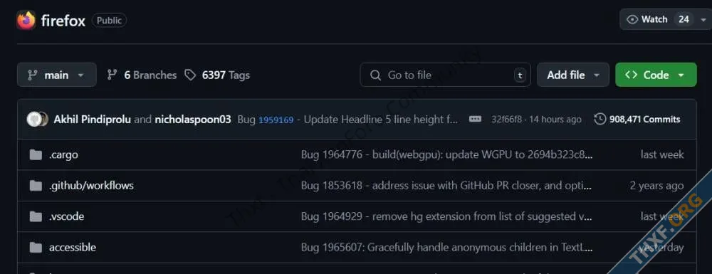 Firefox ย้ายโค้ดมา GitHub ลดภาระการดูแลเซิร์ฟเวอร์ Mercurial เอง-1.webp