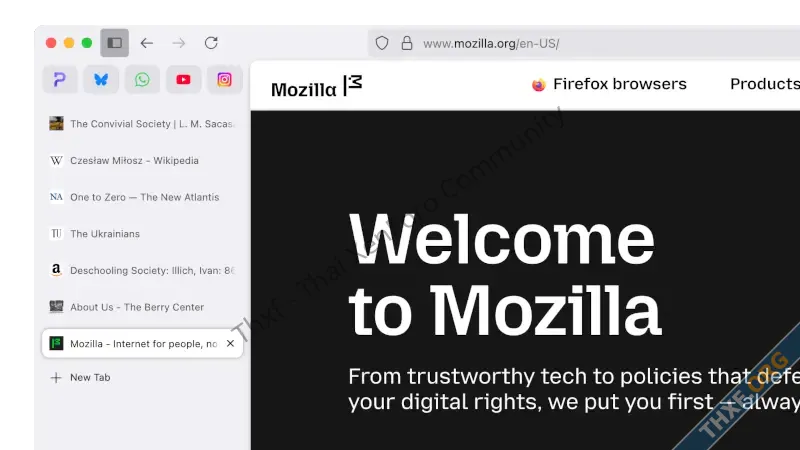 Firefox 136 เพิ่มฟีเจอร์แท็บแนวตั้ง Vertical Tab แล้ว-1.webp