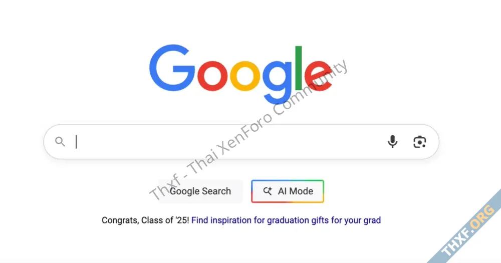 Google ทดลองเปลี่ยนปุ่ม Im Feeling Lucky หน้าโฮมเพจเป็นปุ่ม AI Mode แทน-1.webp