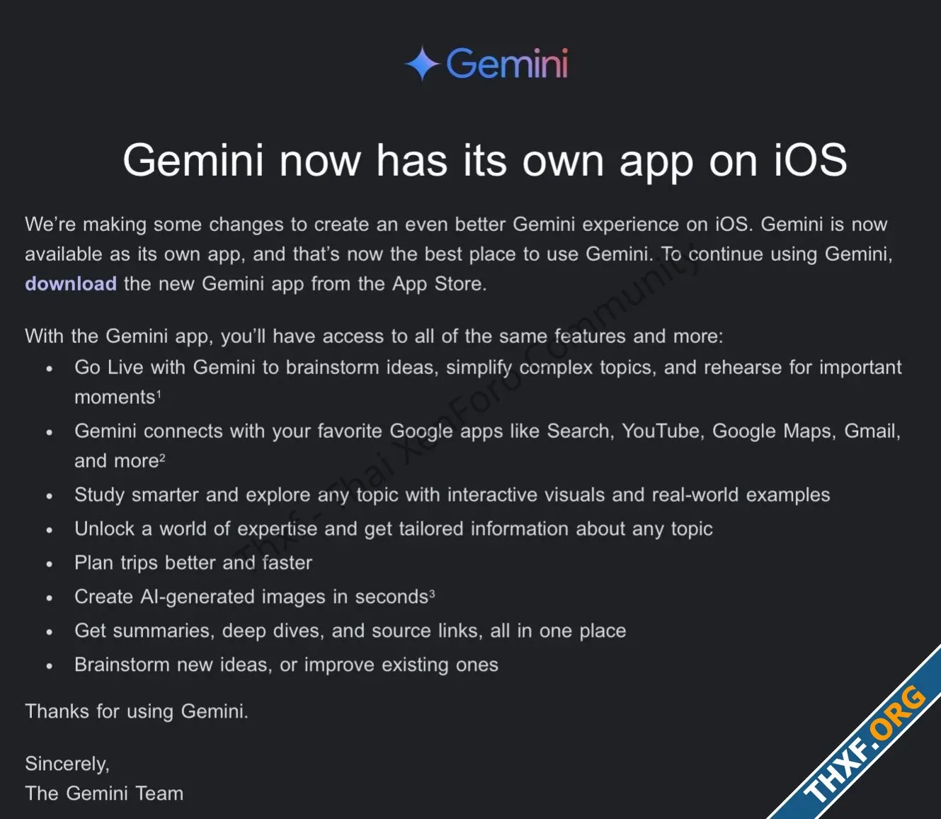 Google ปิดฟังก์ชัน Gemini ในแอป Google บน iOS ให้ไปใช้แอป Gemini โดยเฉพาะแทน-2.webp