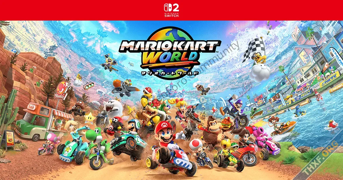 Mario Kart World เปิดตัวพร้อม Switch 2 แผนที่โอเพนเวิลด์วิ่งได้ตามใจ มีโหมด Knockout-1.webp