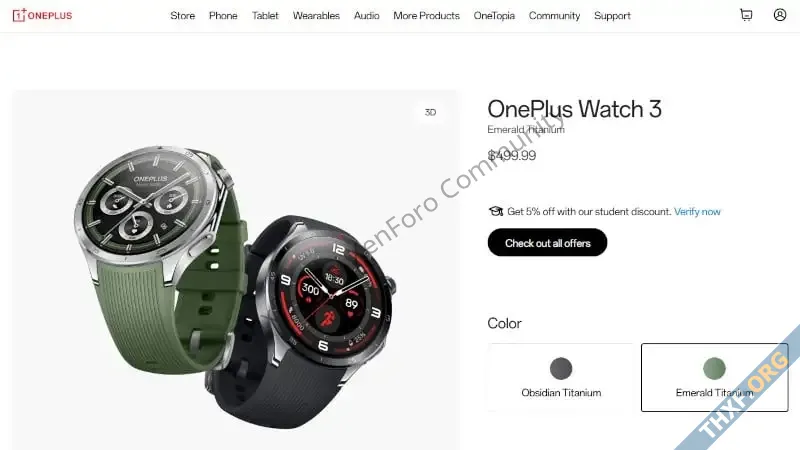 OnePlus Watch 3 วางขายในอเมริกา ขึ้นราคาเป็น 499 ดอลลาร์หลังนโยบายภาษี Trump-1.webp