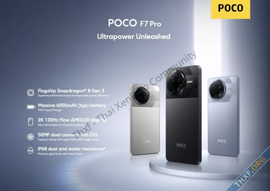 POCO เปิดตัวสมาร์ทโฟน POCO F7 Series พร้อมชิป Snapdragon 8 รองรับ Gemini เริ่มต้น 15990 บาท-2.webp