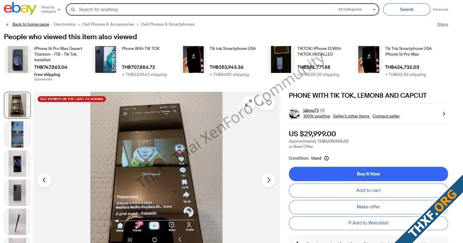 TikTok ยังคงไม่มีให้ดาวน์โหลดใน App Store Play Store ที่อเมริกา ใน eBay มีคนขายโทรศัพท์พร้อม ...webp