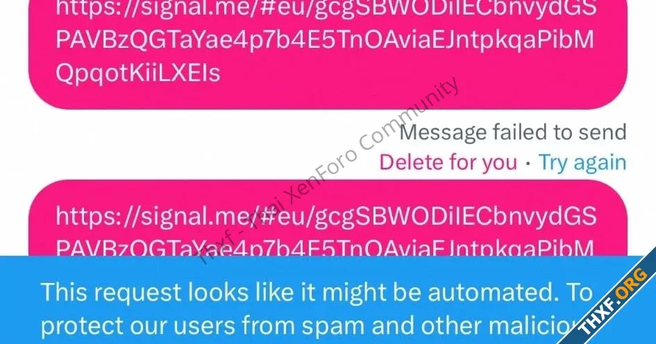 X บล็อกลิงก์ที่ไปยังบัญชีบน Signal ระบุเป็นลิงก์อันตราย-1.webp