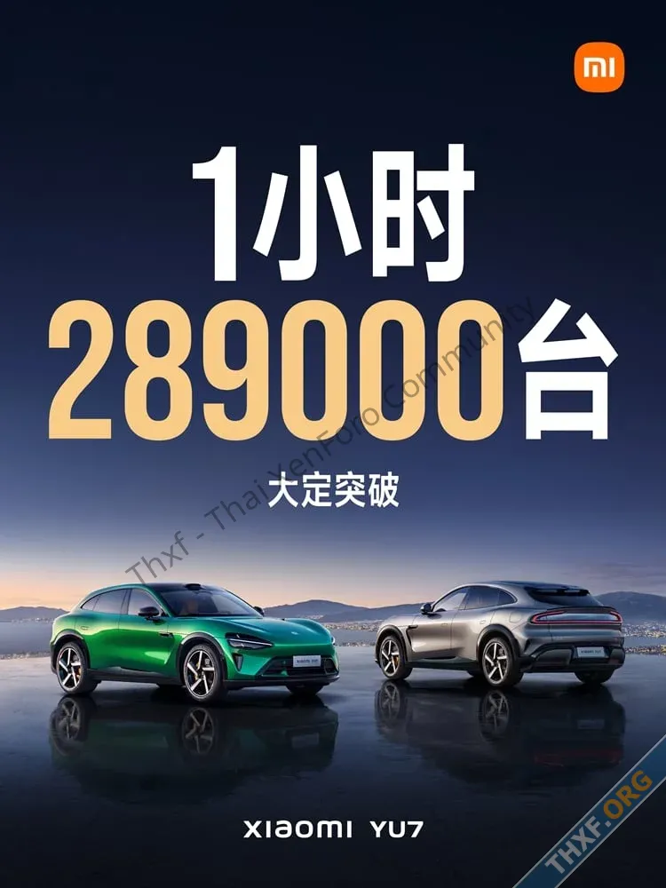 Xiaomi ประกาศสถิติจองรถยนต์ไฟฟ้า YU7 ชั่วโมงเดียวมากกว่า 28 แสนคัน-1.webp
