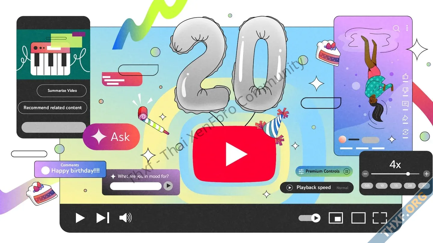 YouTube มีอายุครบ 20 ปีแล้ว ประกาศสถิติน่าสนใจ พร้อมเพิ่มฟีเจอร์ใหม่หลายอย่าง-1.webp