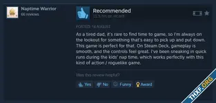 Steam อัพเดตการแสดงผลรีวิว กรณีผู้รีวิวเล่นผ่าน Steam Deck