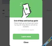 LINE Keep ปิดตัว 28 สิงหาคม แนะนำอย่าลืมสำรองข้อมูลที่เก็บไว้