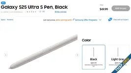 ซัมซุงขายปากกา S Pen ที่ไม่มี Bluetooth ของ S25 Ultra ราคา 50 ดอลลาร์ เท่ากับปากกา S24 Ultra ที่มี Bluetooth