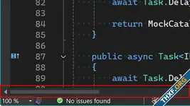 Visual Studio 2022 v17.13 บังคับแสดงผล Scrollbar แนวนอนได้แล้ว ไม่โดนอย่างอื่นบัง