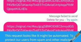 X บล็อกลิงก์ที่ไปยังบัญชีบน Signal ระบุเป็นลิงก์อันตราย