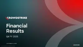 CrowdStrike รายงานผลประกอบการไตรมาส รายได้รวมโต 25%