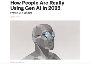 ผลสำรวจพบ ปี 2025 คนใช้ Generative AI บำบัตจิตใจมากสุด ตามด้วยจัดระเบียบชีวิต และค้นหาจุดหมาย-1.webp ผลสำรวจพบ ปี 2025 คนใช้ Generative AI บำบัตจิตใจมากสุด ตามด้วยจัดระเบียบชีวิต และค้นหาจุดหมาย-1.webp