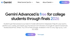กูเกิลแจก Gemini Advance ให้นักเรียนนักศึกษาใช้ฟรี 1 ปี (เฉพาะในสหรัฐ)