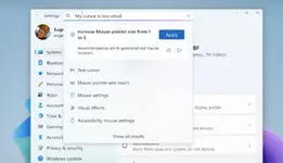 Settings ของ Windows 11 จะเพิ่มฟีเจอร์ค้นหาพลัง AI กดเปลี่ยนค่าได้ทันที