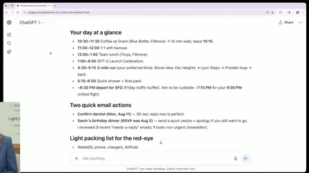ChatGPT เปลี่ยนสีพื้นหลังแชทได้แล้ว, เชื่อมต่อ Gmail และ Google Calendar ได้