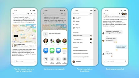 ChatGPT เพิ่มระบบ Group Chat ตั้งห้องคุยกลุ่มร่วมกับแชทบอต ทดสอบบางพื้นที่ก่อน ยังไม่มีไทย-1.webp ChatGPT เพิ่มระบบ Group Chat ตั้งห้องคุยกลุ่มร่วมกับแชทบอต ทดสอบบางพื้นที่ก่อน ยังไม่มีไทย-1.webp