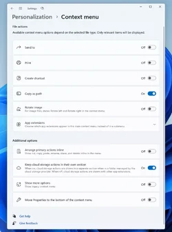Windows 11 ปรับปรุงเมนูคลิกขวา Context Menu สั้นลง ทำงานเร็วไม่กระตุก ปรับแต่งได้-1.webp