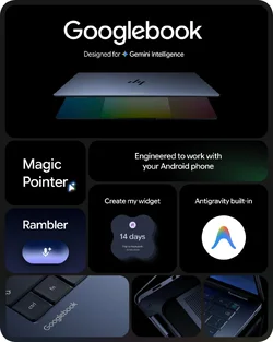 Googlebook เปิดตัวทางการ สเปกวัสดุพรีเมียม เน้นผู้ใช้ Android ราคาเริ่มต้น 899 ดอลลาร์-1.webp Googlebook เปิดตัวทางการ สเปกวัสดุพรีเมียม เน้นผู้ใช้ Android ราคาเริ่มต้น 899 ดอลลาร์-1.webp