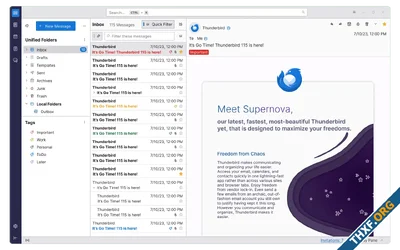 Thunderbird ออกเวอร์ชัน 115 เปลี่ยน UI แบบใหม่ มาพร้อมโลโก้ใหม่