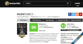 Baldur's Gate 3 ขึ้นเป็นเกมคะแนนรีวิวดีที่สุดของปี 2023, PC Gamer ให้คะแนนสูงสุดในรอบ 16 ปี