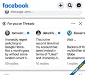 Threads ยังไม่ถอย เริ่มแสดงโพสต์ในฟีด Facebook หวังดึงคนมาใช้งาน