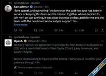 รวมรีแอคชันของผู้เกี่ยวข้อง หลัง Sam Altman เตรียมกลับมาเป็นซีอีโอ OpenAI