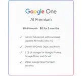 กูเกิลนำโมเดล Gemini มาใช้กับ Google Workspace, ต้องจ่ายแพ็กเกจ Google One AI Premium 20 ดอลลาร์