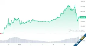 ราคา Bitcoin ทำนิวไฮที่ 69,325 ดอลลาร์ จากนั้นมีการขายทำกำไรทันที