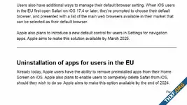 แอปเปิลเตรียมเปิดให้ผู้ใช้ในยุโรปลบ Safari ออกจาก iOS ได้ ตั้งเป้าช่วงปลายปี 2024