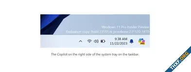 Windows 11 ย้าย Copilot กลับมาเป็นแอพบนทาสก์บาร์ คืนปุ่ม Show Desktop ด้านขวาสุดกลับมา