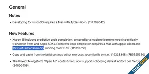 8GB ไม่พอ แอปเปิลยืนยันเอง ฟีเจอร์ AI ช่วยเขียนโค้ดใน Xcode 16 ต้องใช้แรม 16GB ขึ้นไป
