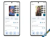 แอพ Google Meet บนมือถือปรับหน้าตาตอนกดโทรออก, ใส่เอฟเฟคต์ซ้อนหลายอย่าง